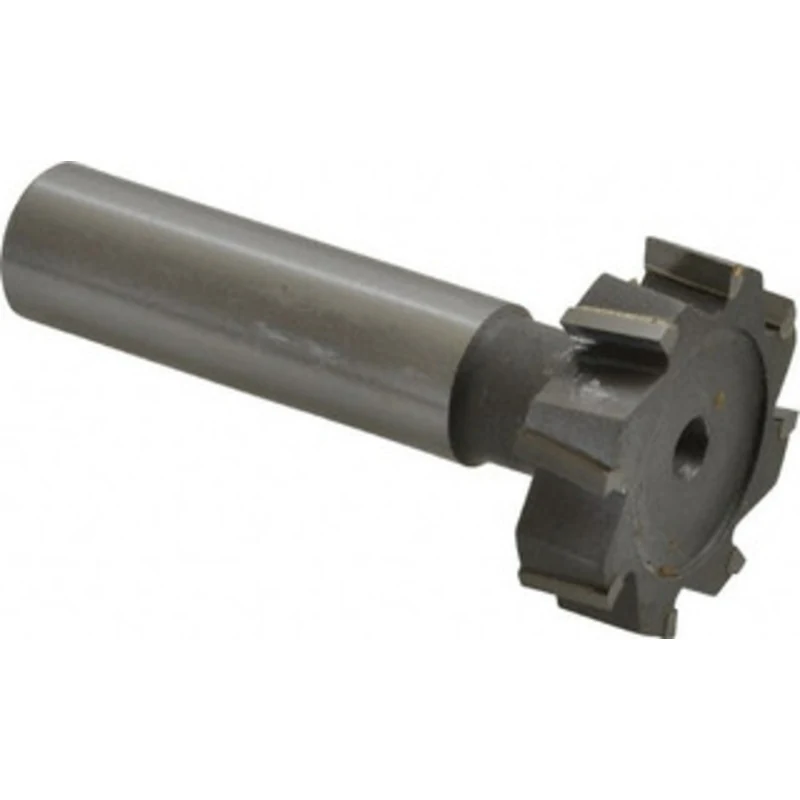 Made in USA 2-21/32 Diam, 1-11/32 Wide, High Speed Steel T-Slot Cutter 1-7/32 Neck Diam, 1-1/4 Shank Diam, 2-7/16 Sha...